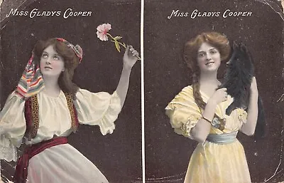 Postcard - Edwardian Actress - Miss  Gladys Cooper - Philco - Early Card • £2.99