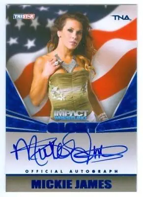 Mickie James  Blue Autograph Card #06/10  Tna Impact Glory 2013 • $59.99