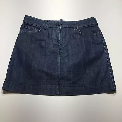 J. Crew Skirt Womens Size 30 Dark Blue Denim Mini Short Casual 5-Pocket Zip Fly • $14.99