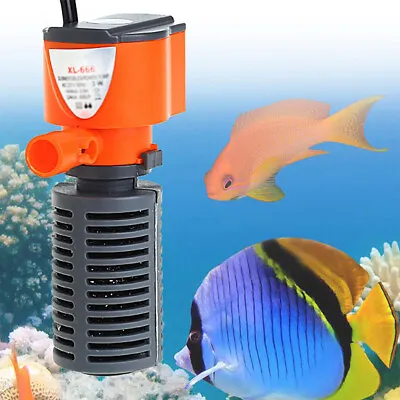 $13.63 • Buy Silent Aquarium Filter Oxygen Air Pump Sponge Water Spray Fish Tank Air Increase