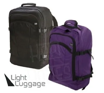 Backpack Carry On Cabin Luggage Bag Flight Approved Black 55x40x20cm • £21.95