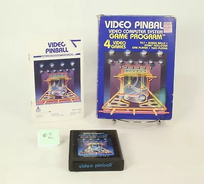 Vintage Boxed Atari 2600 Game Video Pinball  Tested & Working  • $13.50