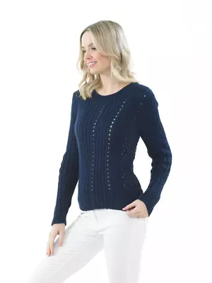 James C Brett Knitting Pattern JB673 Ladies Cotton Jumper DK • £2.99