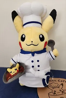 Limited Edition Japan Pokemon Center Cafe Chef Pikachu Plushie - Large Size • $170