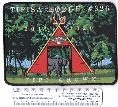 OA Tipisa Lodge 326 2019 - 2020 Backpatch (blk Bdr) • $8.99