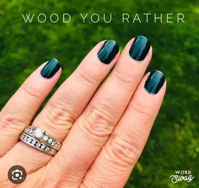 WOOD YOU RATHER? ~ Color Street Nail Polish Strips ~ Hunter Green Solid  • $5.95