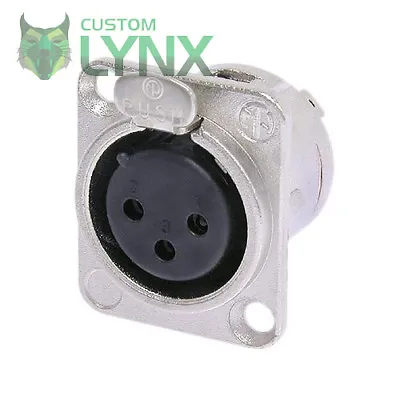 2 (TWO) X Neutrik NC3FD-L-1 Female XLR Chassis Connector - 3 PIN Socket NC3FDL1 • £11