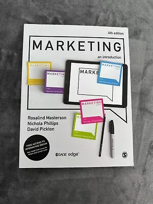 Marketing: An Introduction By David Pickton - 4th Edition • £7.50