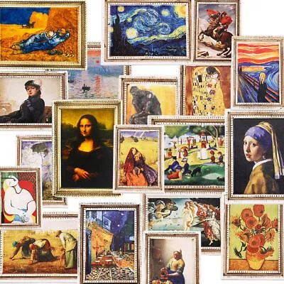 Mini Fridge Magnets World Famous Paintings Creative Decorations For Fridgerator • $9.16