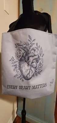 'Every Heart Matters' Extra LargeTote With Floral Heart Design • $30
