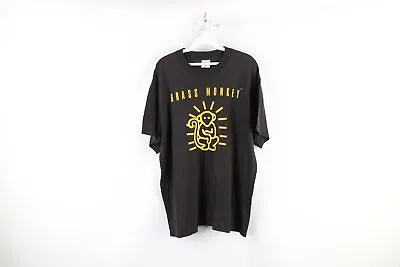 Vintage 80s Beastie Boys Mens XL Spell Out Brass Monkey Band T-Shirt Black USA • $142.46