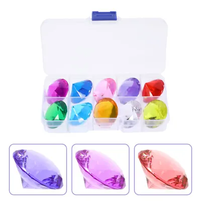  Diamond Toys Acrylic Ice Rock Chest Party Favors Treasure Gemstones Little Girl • £8.99