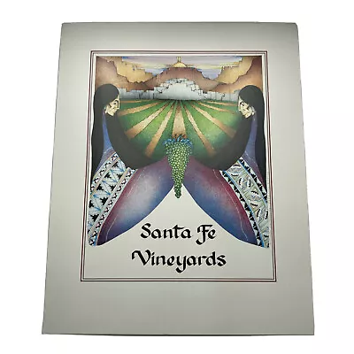 Santa Fe Vineyards Native Themed Poster Wine New Mexico Southwest Winery  • $39.98