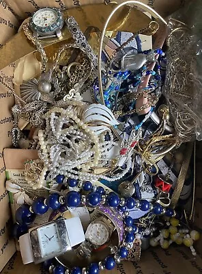 Vintage To Now Jewelry Lot 8+ Lbs Many Wearable Resale Some Signed Crafting • $45
