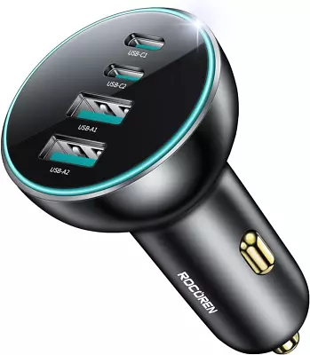 70W USB C Car Charger Rocoren 4-Port For Family Travel PD 35W & QC3.0 30W Supe • $18.21