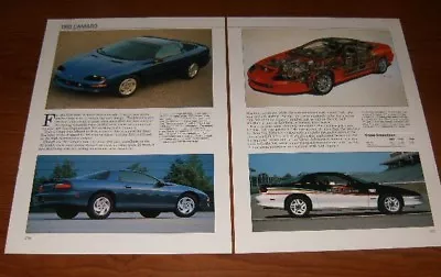 ★★1993 Chevy Camaro Spec Sheet Photo 93 Z28 Z/28 Pace Car Lt1 Ttops Non T Top★★  • $8.99