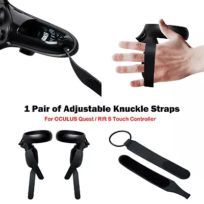 For Quest / Rift S Touch Controller Grip Adjustable Knuckle Straps 2PCS * • £5.98