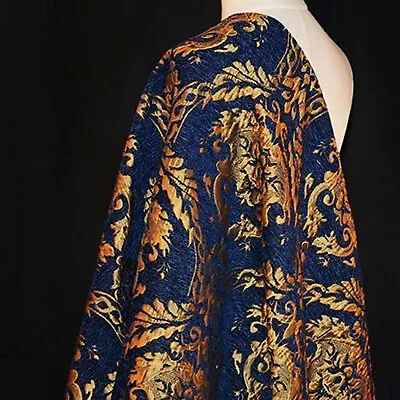 Vintage Blossom Jacquard Evening Dress Fabric Brocade Damask Costume Gown 1 M • £17.99