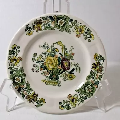 4 Mason's STRATHMORE GREEN MULTICOLOR 5-7/8  Bread Plates • $15