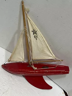 Vintage 1960's Star Yacht Birkenhead Boat Made In England SY1 Red Pond Yacht • $39.99