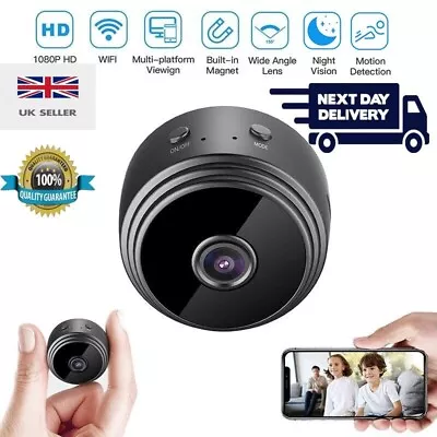 1080P  Wireless WiFi CCTV Indoor &Outdoor MINI IP Camera CAM Home Security UK • £9.95