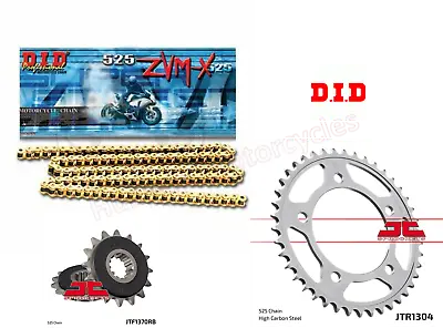 Gold  DID ZVM X-Ring Upgrade Chain & JT Sprocket Kit For Honda XL1000 Varadero  • $186.55