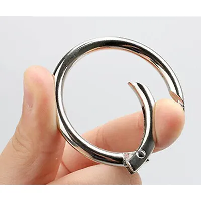 5pcs Metal Spring Gate O-Ring Buckle Snap Clasp Clip Trigger For Leathercraft • £3.95