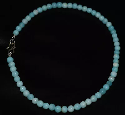 Blue Opal Gemstone 12-40  Strand Necklace 7-8 Mm Smooth Round Loose Beads • $19.99