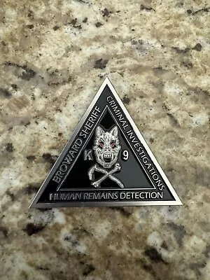 Broward County Sheriff’s Office Human Remains Detection K9 Challenge Coin • $199.99