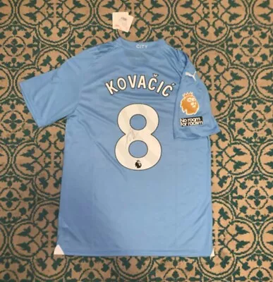 Mateo Kovacic Hand Signed Manchester City 2023/24 Home Shirt Replica Coa • £125