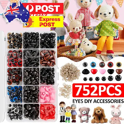 752PCS Plastic Safety Eyes And Noses With Washers For Doll Plush Toy Teddy Bear • $12.95