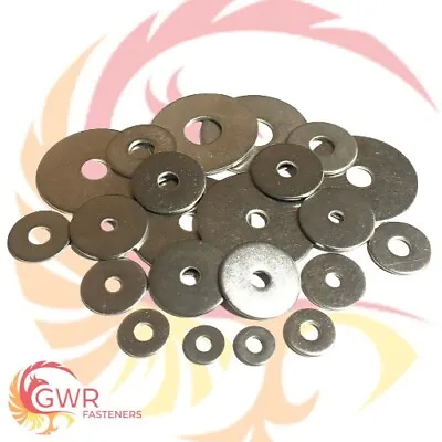 M4 M5 M6 M8 M10 M12 Penny Repair Washers Mudguard Washers A2-70 Stainless Steel • $90.93