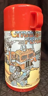 Vintage  1984 Hasbro  The Trans Formers  Plastic Lunchbox Thermos (thermos Only) • $23.13