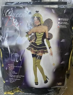 Adult Womens Sexy Queen Bee Fancy Dress Outfit  Size XL • £4.99