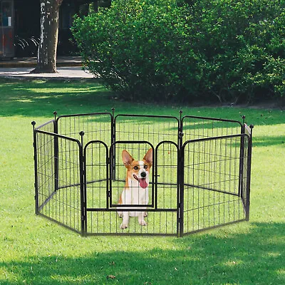 $64.60 • Buy Heavy Duty Metal Exercise Puppy Pen Dog Fence For Indoor Outdoor Lounge Area