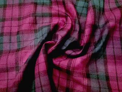 Tartan Check Plaid PolyViscose Fabric - 59  (150cm) Wide - Per Metre Or Half • £3.25