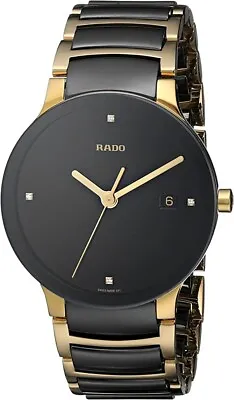 Rado Centrix Quartz Diamond Black Dial Stainless Steel Men's Watch R30929712 • $869.95