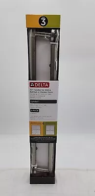 Delta SDBR008-BN-R Lyndall 22in Shower Door Handle In Nickel 2 Pack NEW SEALED • $44.99