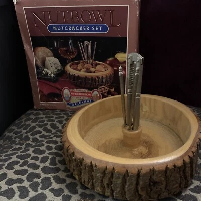 $33.24 • Buy Vintage HM Quackenbush Nutbowl Nutcracker Set Bowl Pick In Box Made In Usa