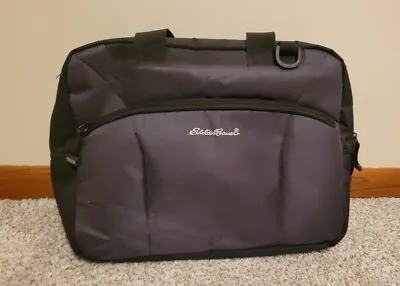 Eddie Bauer Black Shoulder Padded Messenger Travel Laptop Bag • $21.85