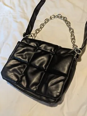 £4.20 • Buy Faux Leather Bag With Chain Strap Alternative Goth Witch Punk Emo Whitby 