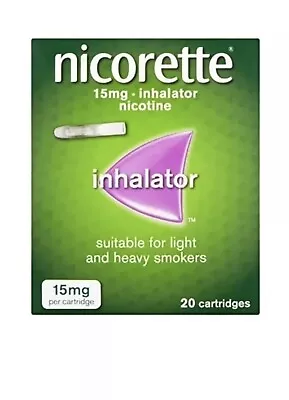 £20.95 • Buy Nicorette Inhalator, 15 Mg, 20 Cartridges Stop Smoking Aid Brand New Long Expiry