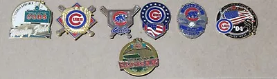 (7) Souvenir Pin Lot ~Chicago Cubs~ Baseball Wrigley Field ~ 2002-04 Peter David • $1.25