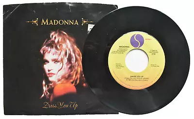 Madonna Dress You Up Pic Sleeve Single 45 7  Vinyl Record 1984 Sire- • $12.50