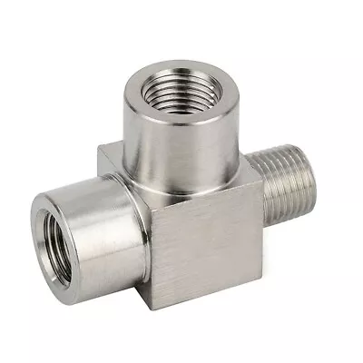 304 Stainless Steel Pipe Fitting Straight Tee NPT 1/4   Male X Two Female N898 • $10.50