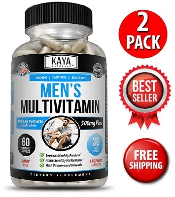 (2 Pack) Multi Vitamin For Men Capsules Mens Prostate Multivitamin Multimineral  • $18.36