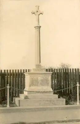 Real Photographic Postcard Of North Frodingham War Memorial East Yorkshire • £10