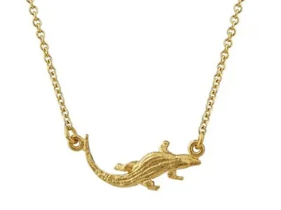 Bnwt Alex Monroe 24ct Gold Plated Solid Silver Crocodile Pendant Necklace • $212.99