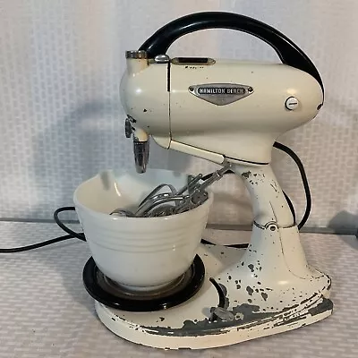 Vintage Hamilton Beach Model G Stand Mixer Beaters Multi-Speed 1 Bowl Works • $25