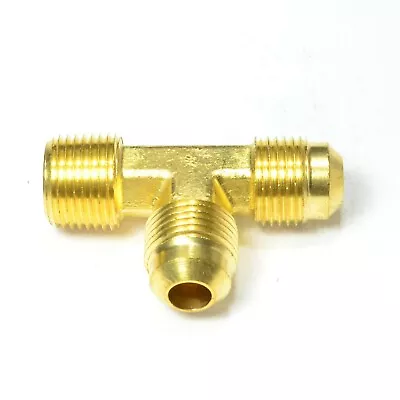 3/8 Male Sae 45 Flare To 3/8 Npt Male Run Tee Union Fitting Natural Gas Propane • $9.11